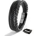 SERASAR Held Black Leather Bracelet