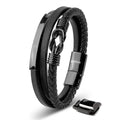 SERASAR Trots Black Leather Bracelet