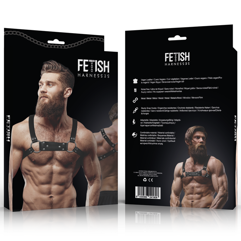 Vegan Leather Bulldog Harness – M/L – image 2