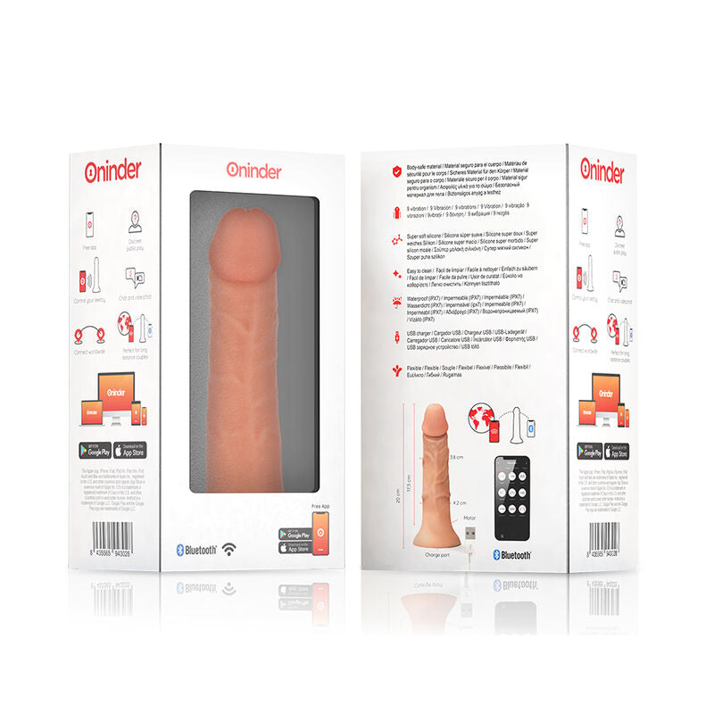 Medium Bogotá Vibrator Dildo 9 Speeds Natural 20 cm -O- 4.2 cm - Free App – image 7