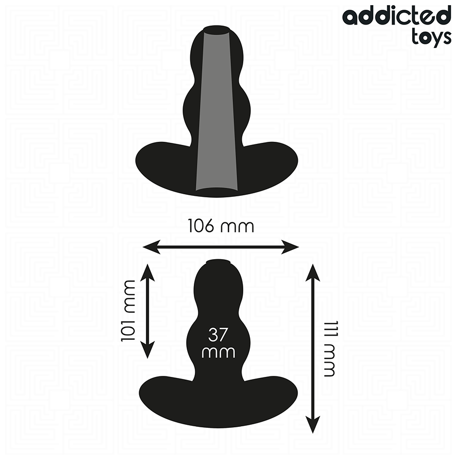 Hollow Anal Plug Silicone Size L 11.1 cm – image 4