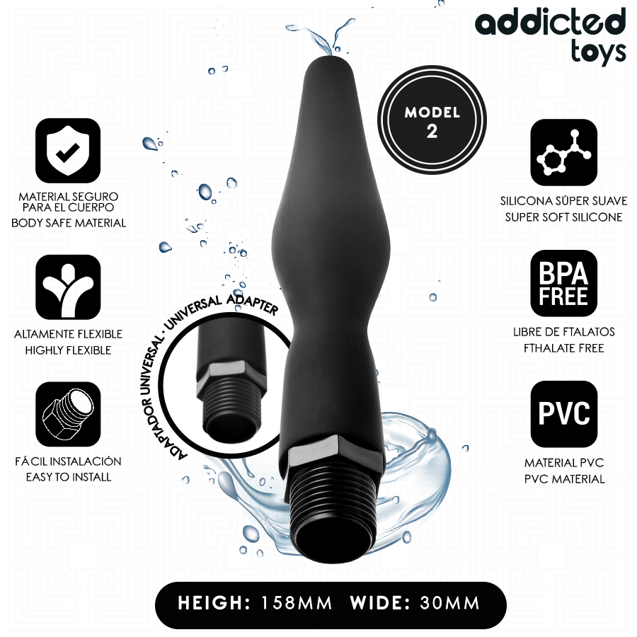 Addicted Toys Anal Cleaner + Universal Adapter – Model 2 Default Title