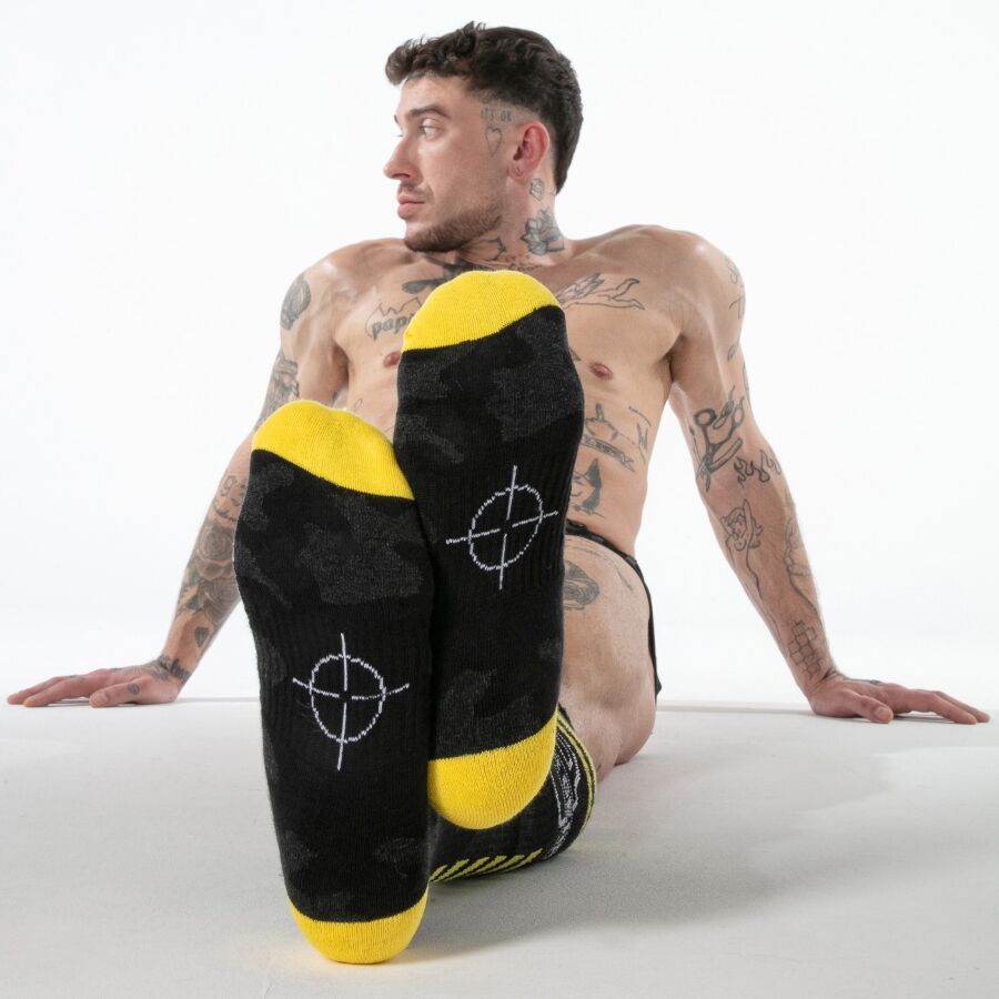 Locker Gear Full Military Knee High Socks – Yellow – image 3