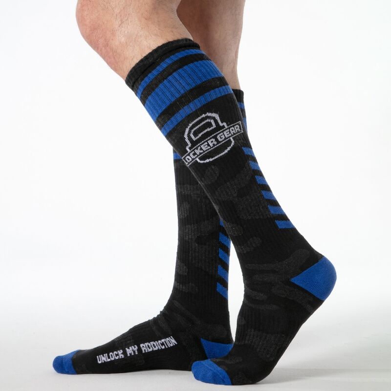 Locker Gear Full Military Knee High Socks – Blue