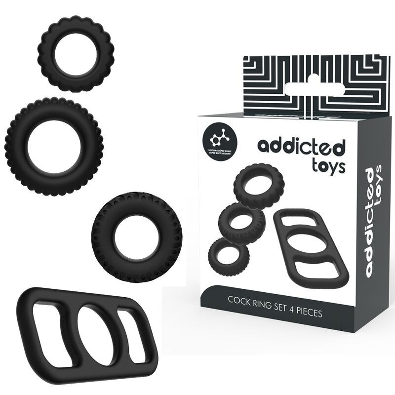 Addicted Toys Cock Ring Set – 4 Pieces