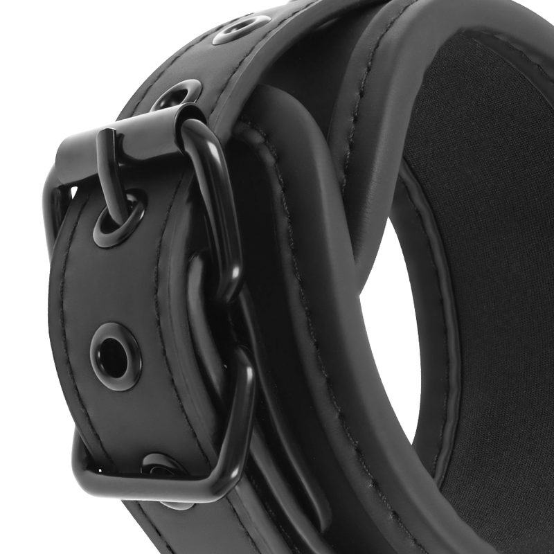 Vegan Leather Handcuffs With Noprene Lining – image 5